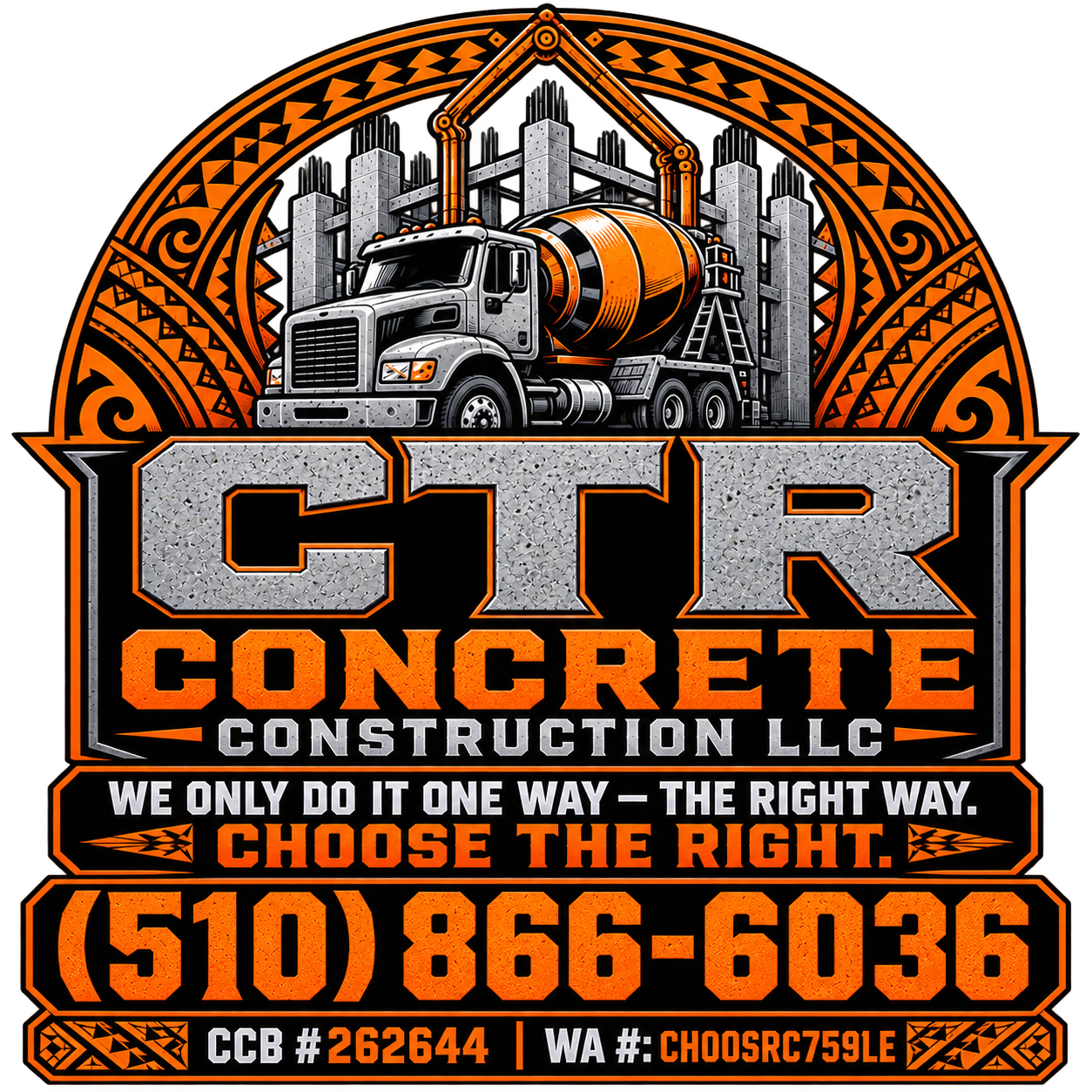 Choose the Right Concrete Construction LLC logo